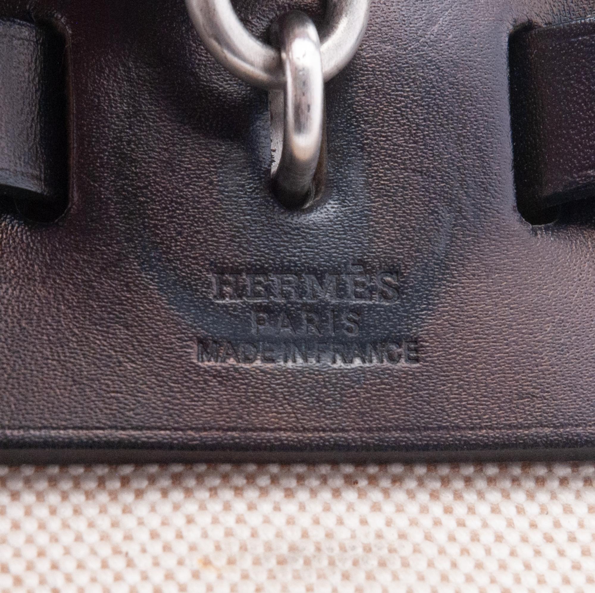 Hermès Leather and Canvas Herbag, 2000