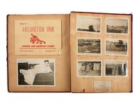 [AFRICAN AMERICANA - EARLY PHOTOGRAPHY]. A group of 2 albums containing photographs of African American families, including snapshots of civilians and soldiers. Ca 1930s-1940s.