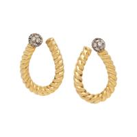 YELLOW GOLD AND DIAMOND EARRINGS