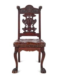 A Continental Renaissance Revival Carved Walnut Side Chair