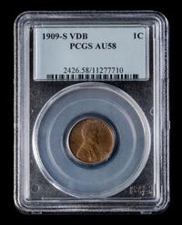 A United States 1909-S Lincoln: VDB 1c Coin