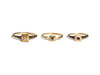 RENAISSANCE REVIVAL, COLLECTION OF YELLOW GOLD RINGS