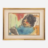 Red Grooms (American, B. 1937) Portrait Of Mimi for Esther