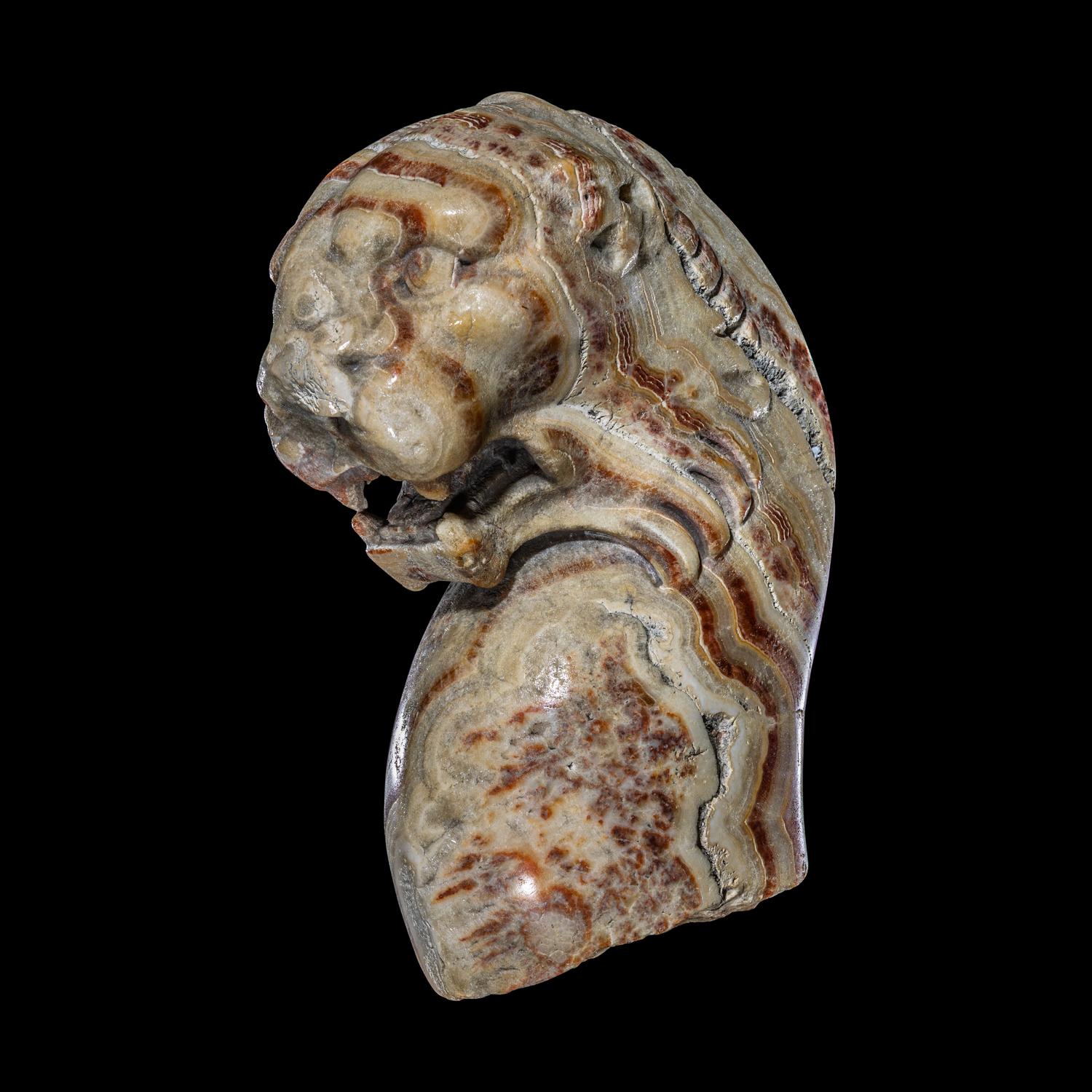 A Roman Alabaster Trapezophoros Fragment in the Form of a Panther