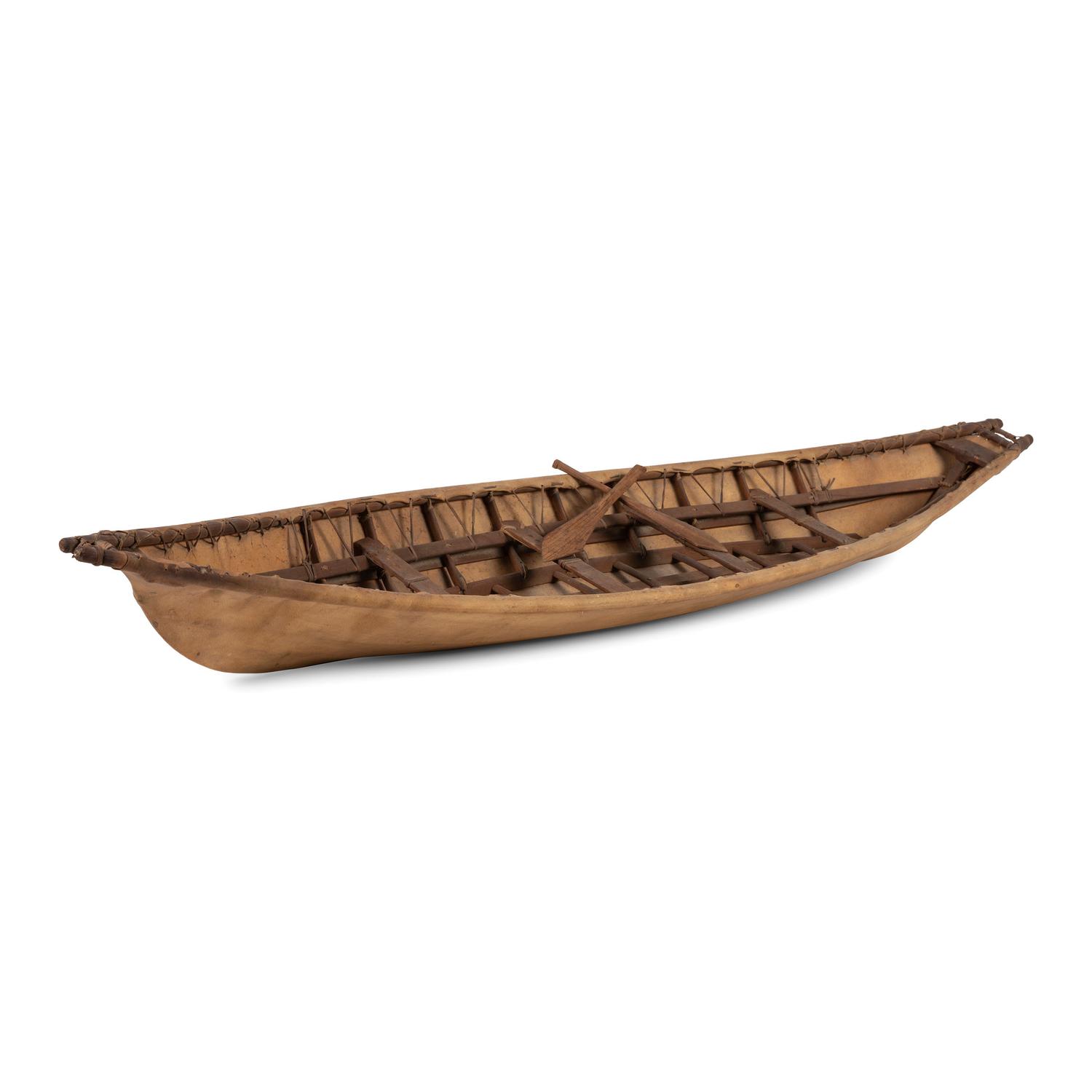 Sealskin Umiak, with Paddles