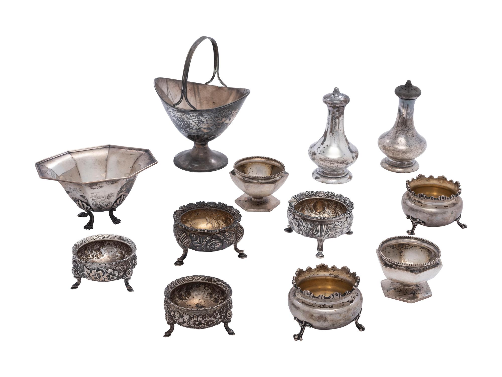 Twelve American Silver Table Wares