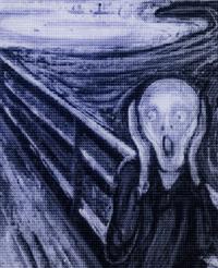 Alex Guofeng Cao (born 1969) Munch Scream vs Mona Lisa Smile, 2013