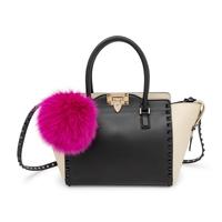Valentino, Rockstud Tote in Black & Cream Leather