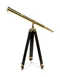 Contemporary Brass Telescope on Stand — 20TH CENTURY