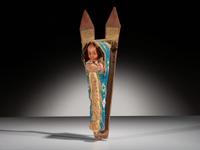 Southern Plains Beaded Cradle, with Doll