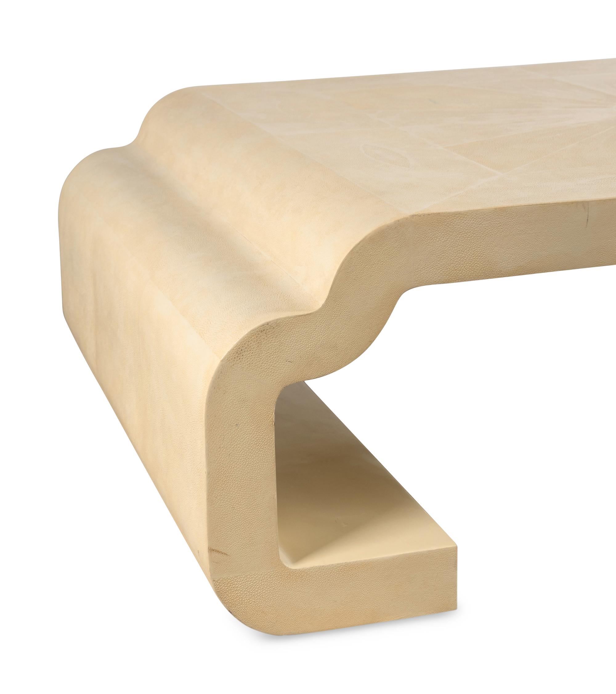 A Celerie Kemble-Designed Faux Shagreen Low Table