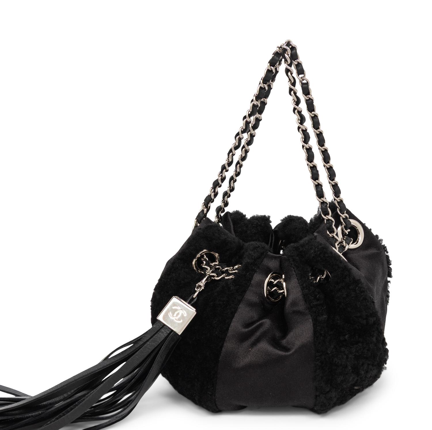 CHANEL, DRAWSTRING POUCH EVENING BAG