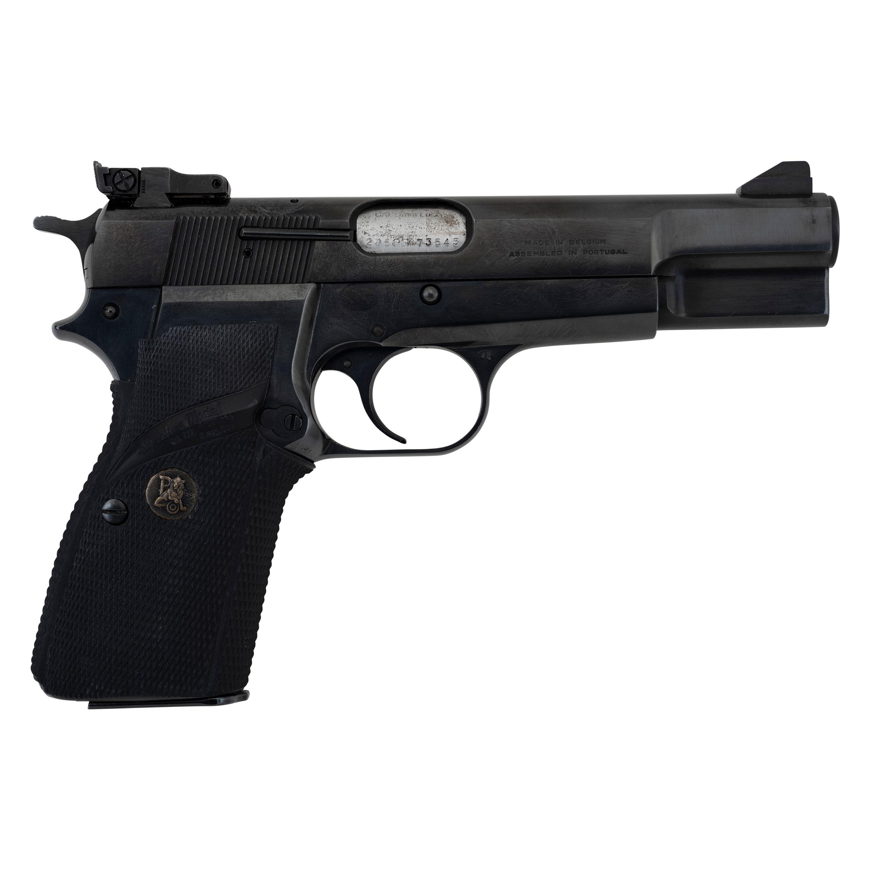 * Browning Hi-Power with Two Magazines and Adjustable Rear Sight