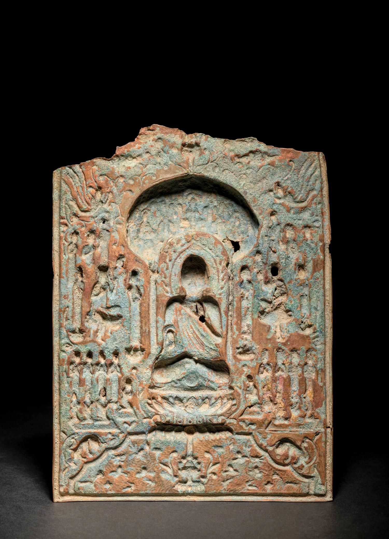 A Gilt-Copper Repoussé 'Buddhist' Votive Plaque