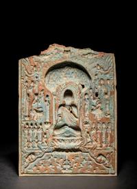 A Gilt-Copper Repoussé 'Buddhist' Votive Plaque