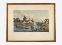 After William Alexander (English, 1767-1816), engraved by Benjamin Thomas Pouncy (English, -1799), printed by George Nicol (English, c. 1740-1828), Chinese Barges of the Embassy Passing through a Sluice on the Grand Canal, published 1796