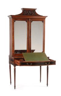 A Georgian Style Mahogany Secretary Desk Height 78 x width 36 x depth 24 inches. — 19TH CENTURY