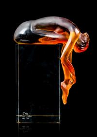 A Daum Nude Figure Height 12 3/8 inches