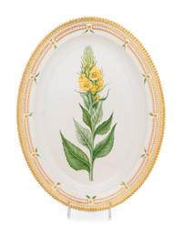 A Large Royal Copenhagen Flora Danica Oval Serving Platter
