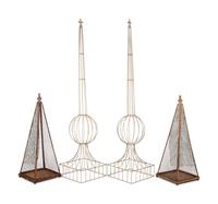 Two Pairs of Wire Garden Topiaries