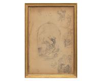 [Literature] Cruikshank, George. Group of 3 Drawings