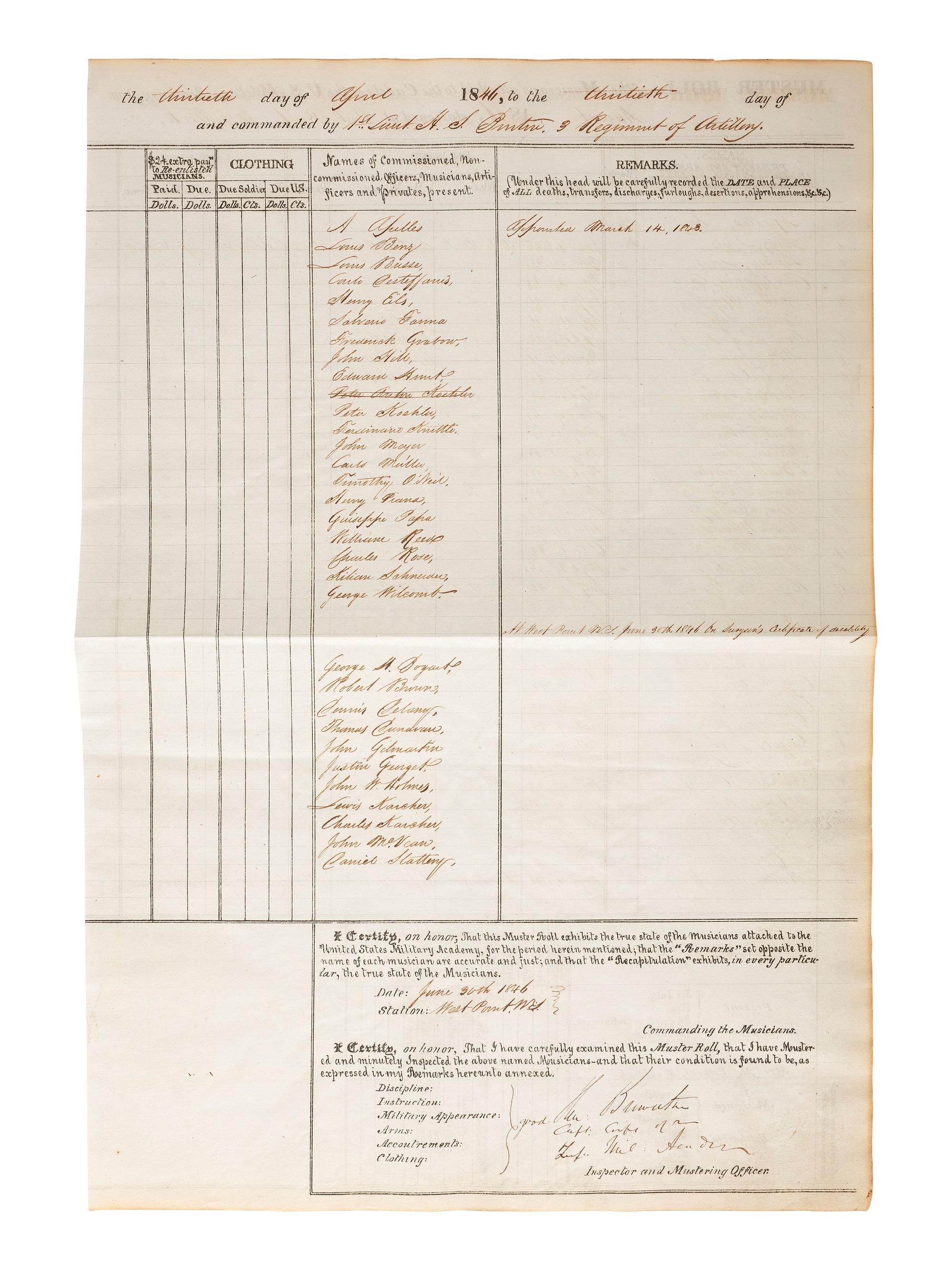 [CIVIL WAR]. Autographs from Civil War soldiers incl. Generals SHERMAN, MCCLELLAN, and BUTLER.