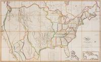 MELISH, John (1771-1822). Map of the United States....Entered...the 6th day of June, 1816...Improved to the 1st of January, 1818. Phila