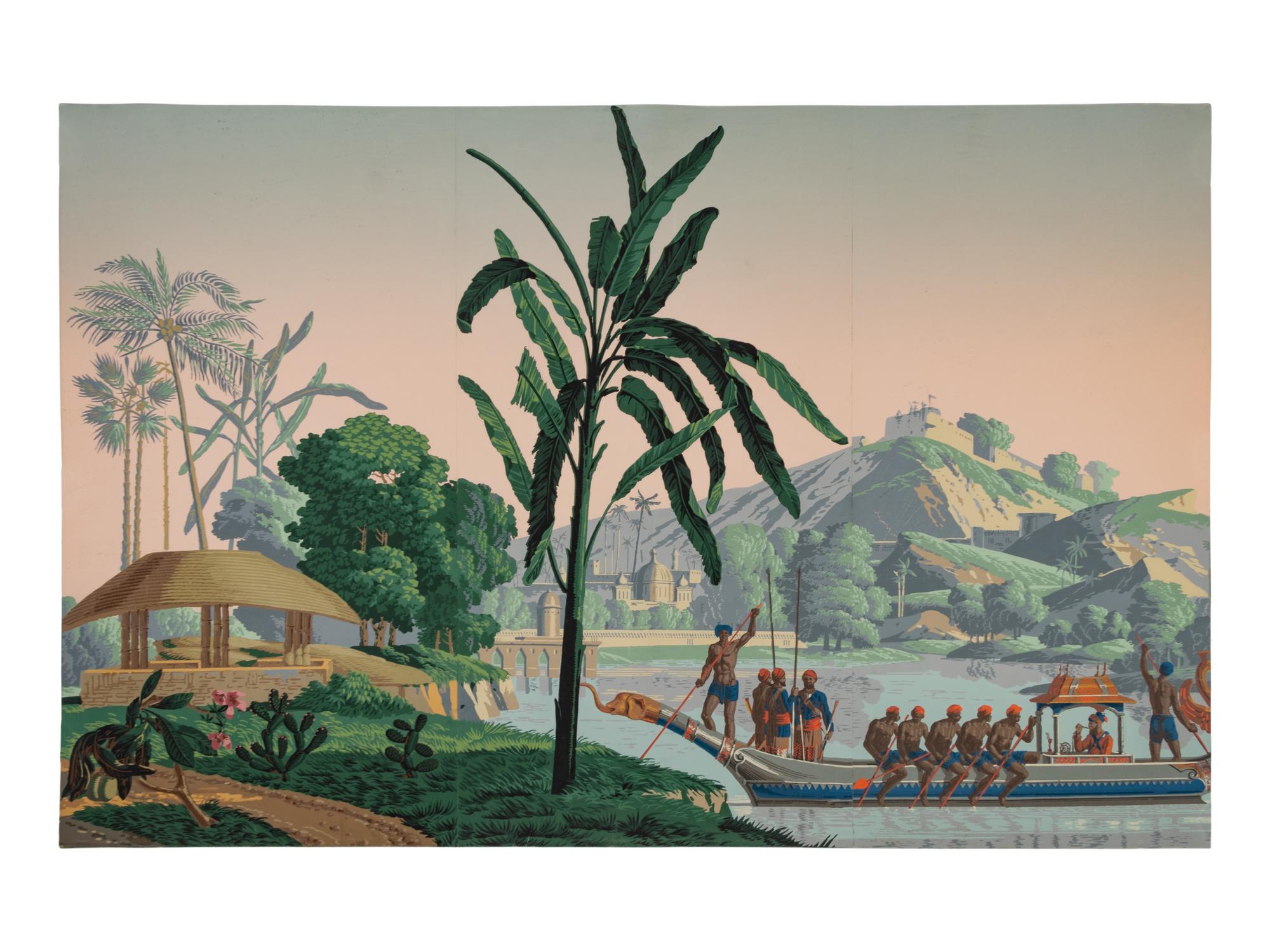 Twelve Zuber Hindustan Wallpaper Panels