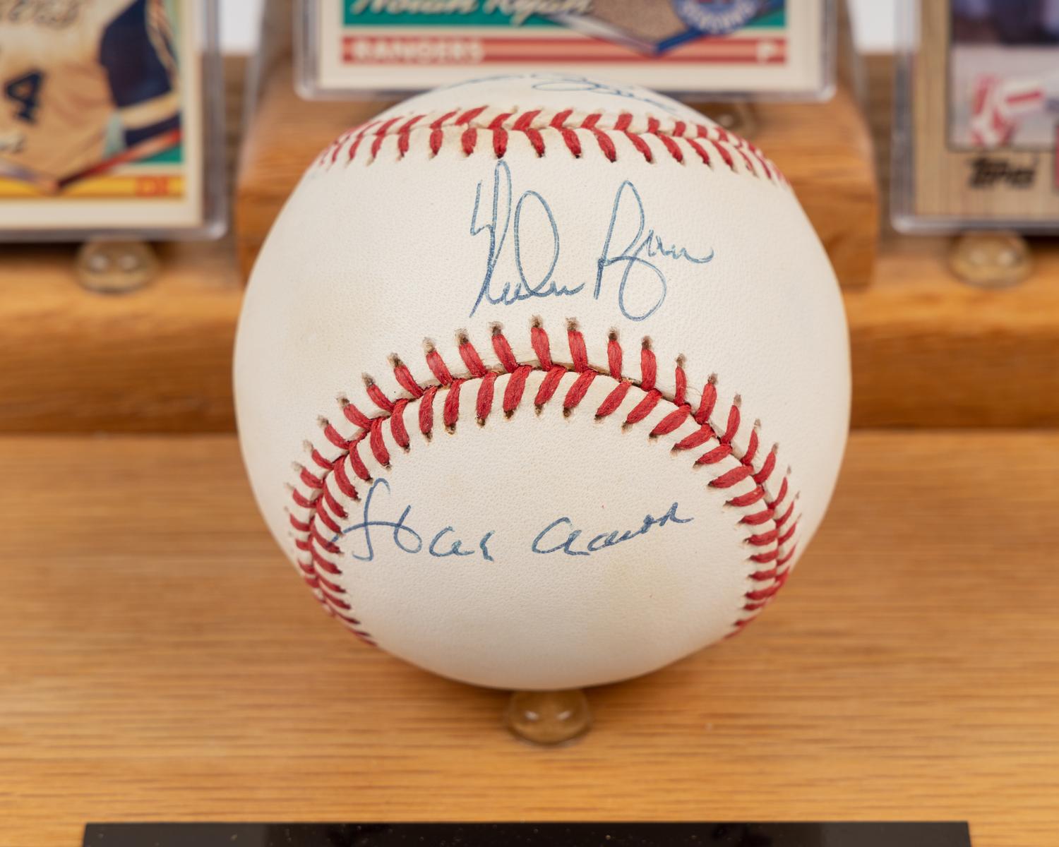 A Kings of Baseball Signed Autograph Display Featuring Pete Rose, Nolan Ryan and Hank Aaron (Beckett Authentication Services Letter),