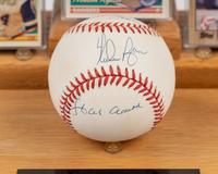 A Kings of Baseball Signed Autograph Display Featuring Pete Rose, Nolan Ryan and Hank Aaron (Beckett Authentication Services Letter),