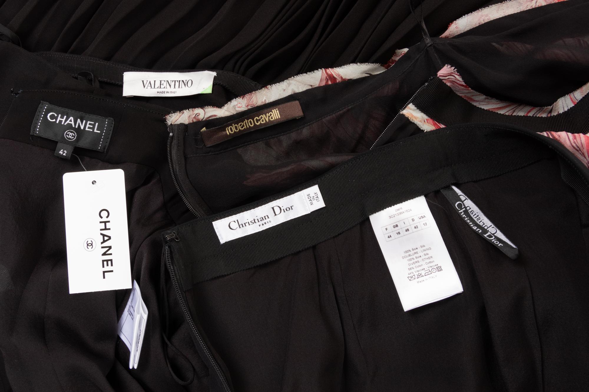 Four Designer Skirts: One Cavalli, One Chanel, One Dior and One Valentino