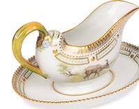 A Royal Copenhagen Fauna Danica Porcelain Sauce Boat