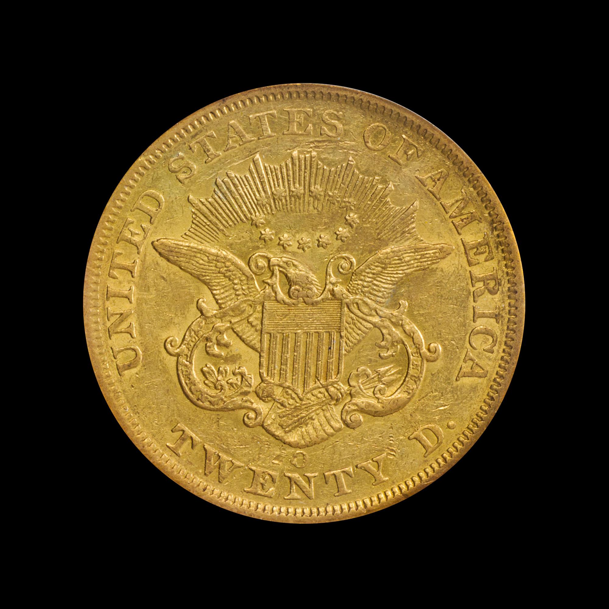 A United States 1850-O Liberty Head $20 Gold Coin