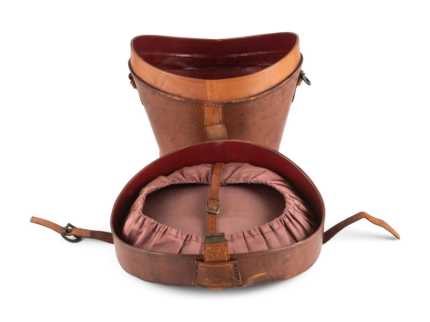 A Leather Top Hat Carrying Case