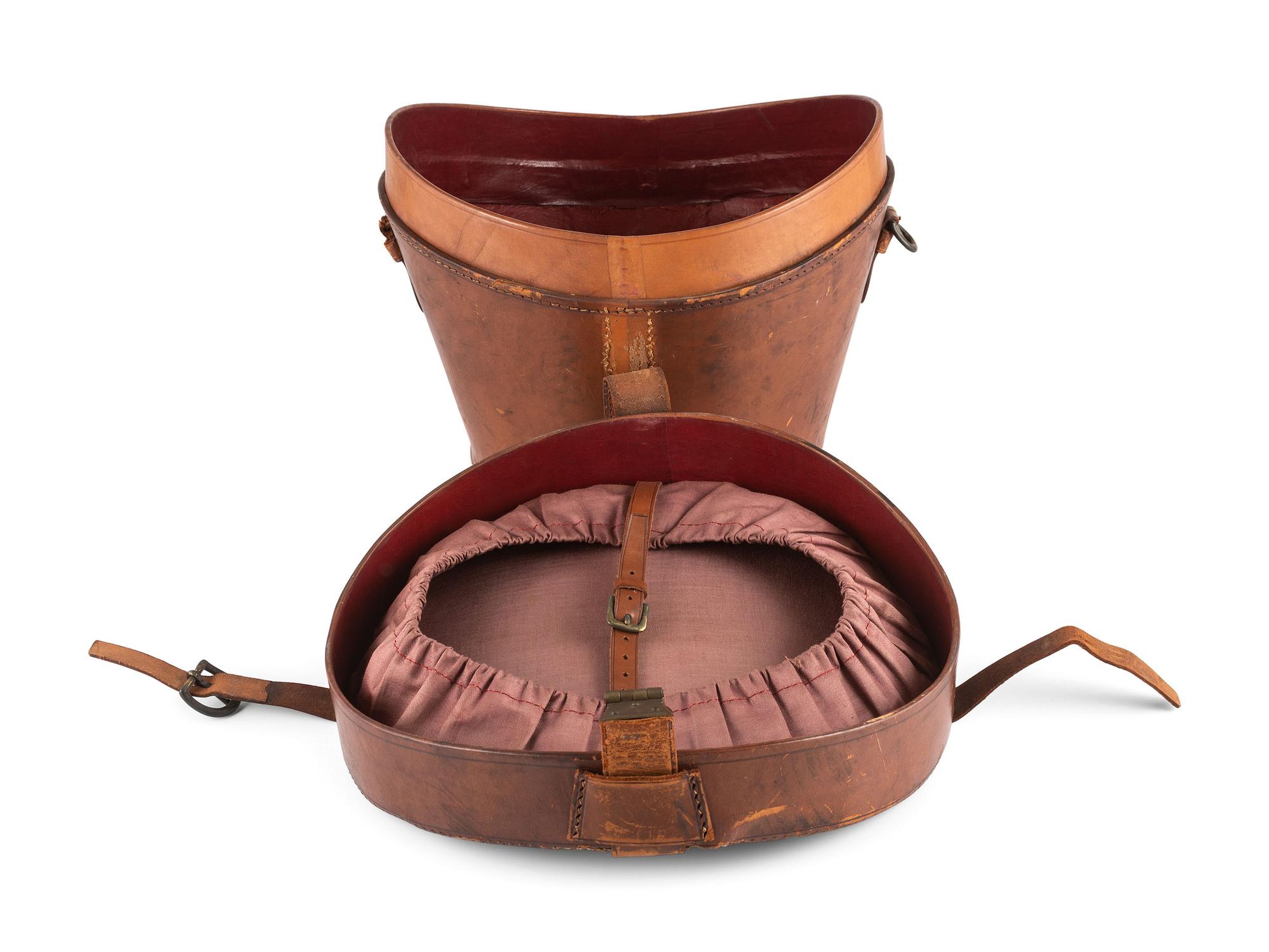 A Leather Top Hat Carrying Case