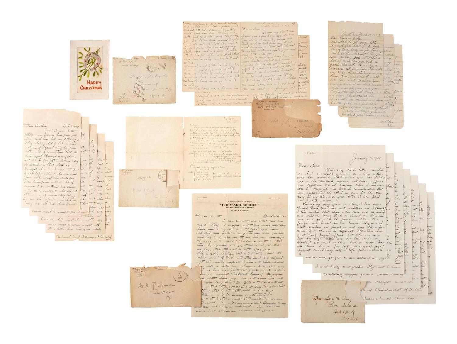[WESTERN AMERICANA]. Manuscript archive of letters written by Civil War veteran Charles John Baxter (1842-1911), many with descriptions of western travel.