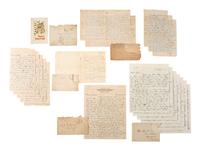 [WESTERN AMERICANA]. Manuscript archive of letters written by Civil War veteran Charles John Baxter (1842-1911), many with descriptions of western travel.