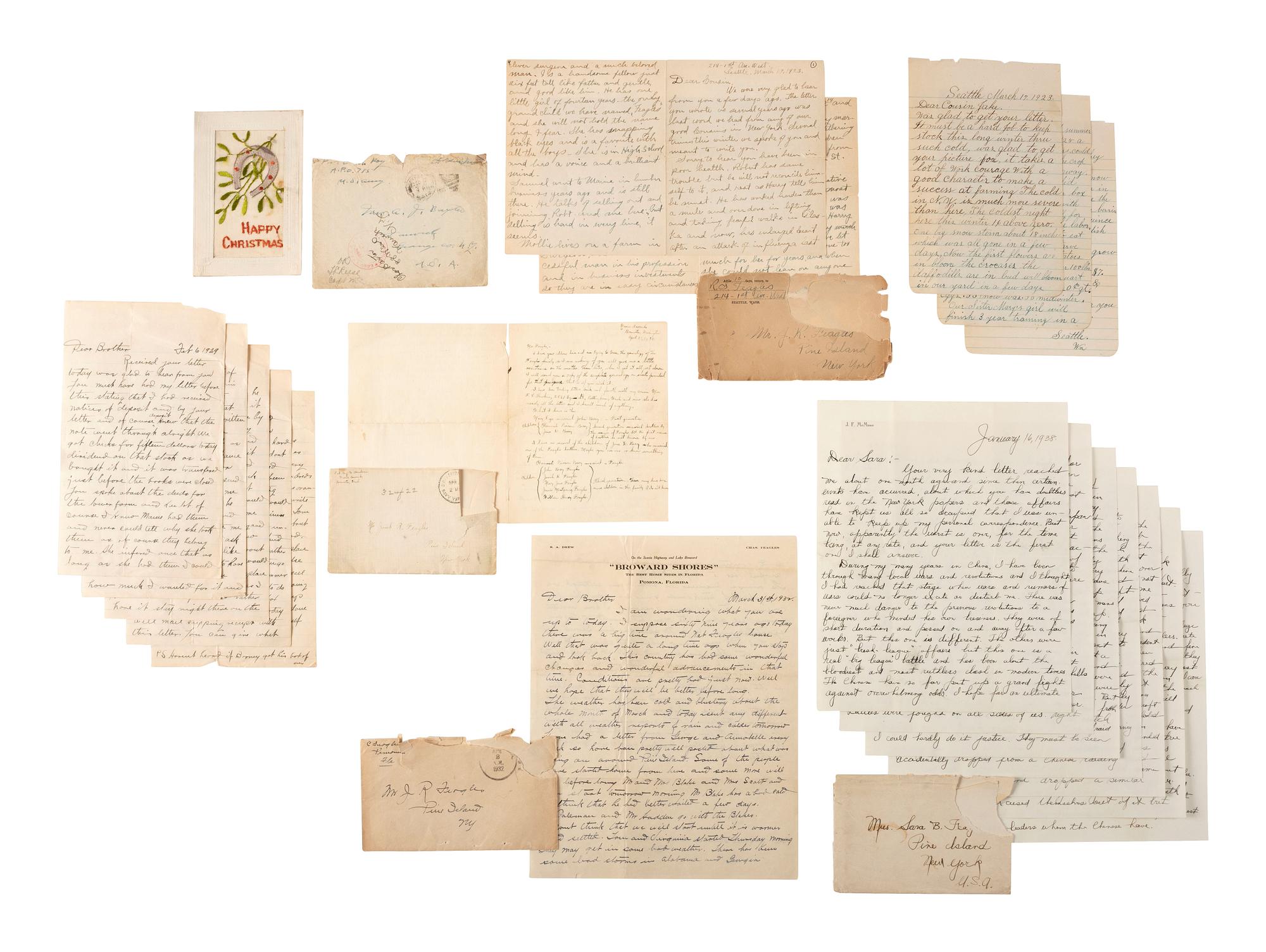 [WESTERN AMERICANA]. Manuscript archive of letters written by Civil War veteran Charles John Baxter (1842-1911), many with descriptions of western travel.