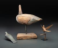 Three Folk Art Bird Carvings or Decoys