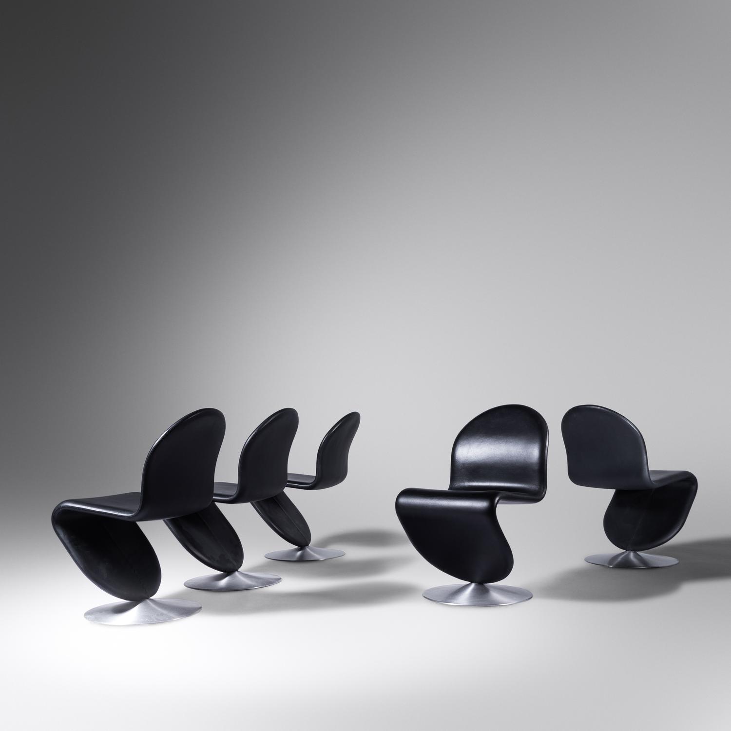 Set of Five System 1-2-3 Dining Chairs, c. 1990 Verpan, Denmark