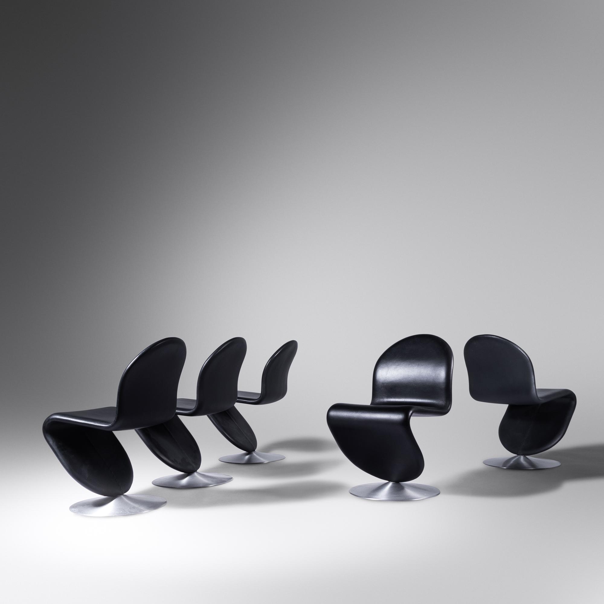 Set of Five System 1-2-3 Dining Chairs, c. 1990 Verpan, Denmark