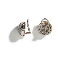 DIAMOND AND WHITE GOLD BUTTON EARRINGS