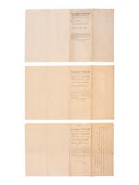 [CONFEDERATE VETERANS]. A group of pension and relief applications by Confederate veterans who were wounded in action during the Civil War, comprising: