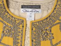 Oscar de la Renta, Embellished Yellow Cardigan Jacket