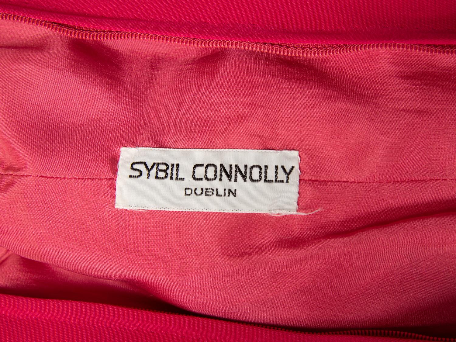 Sybil Connolly, Shocking Pink Silk Dress