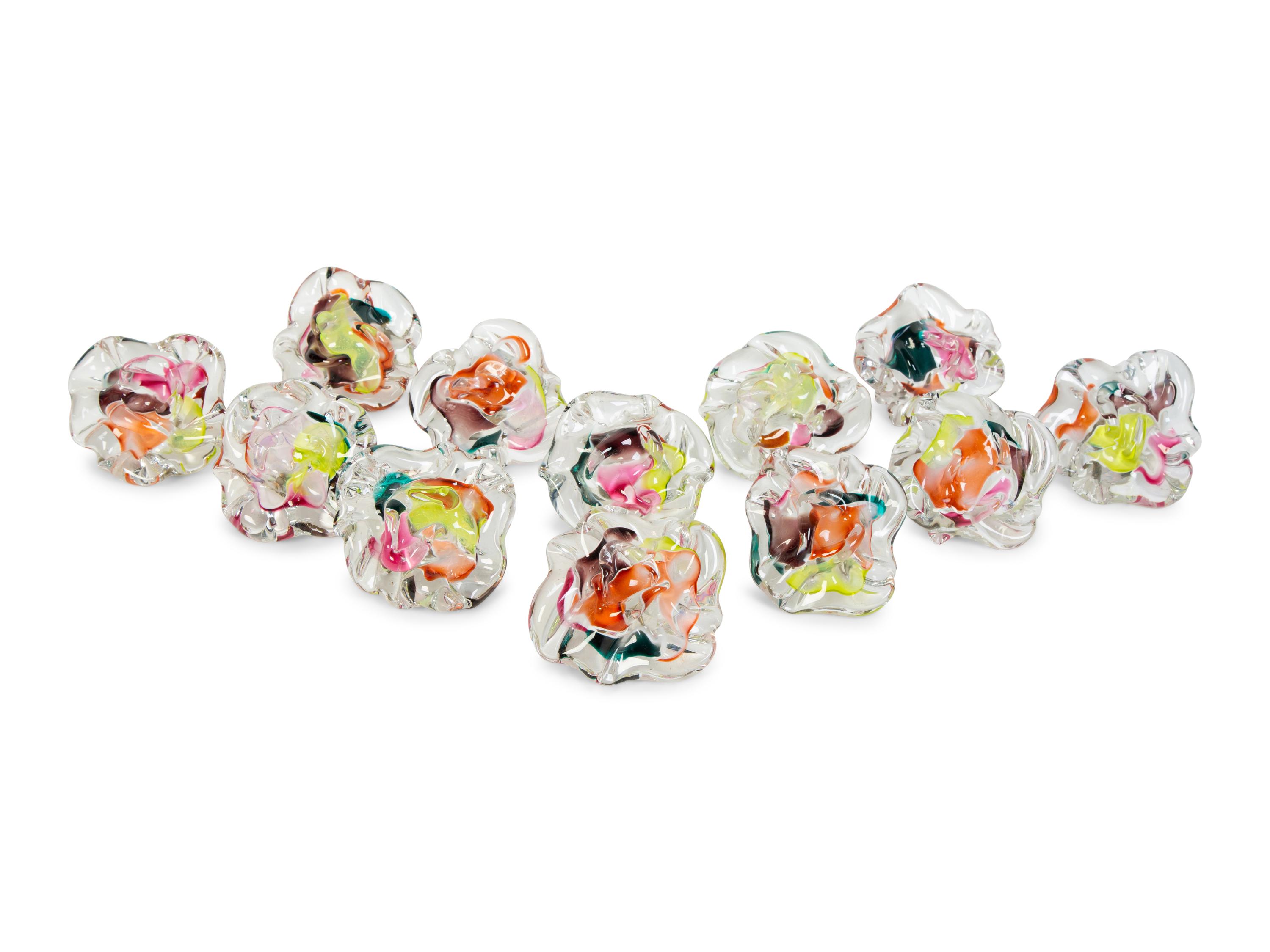A Set of Murano Art Glass Drawer Pulls — LATE 20TH CENTURY