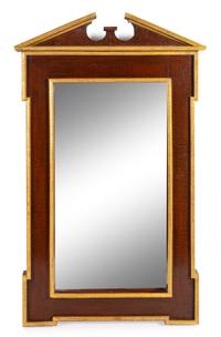 A George III Style Parcel Gilt Mahogany Mirror