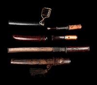 Three Japanese Scabbard-Form Storage Containers