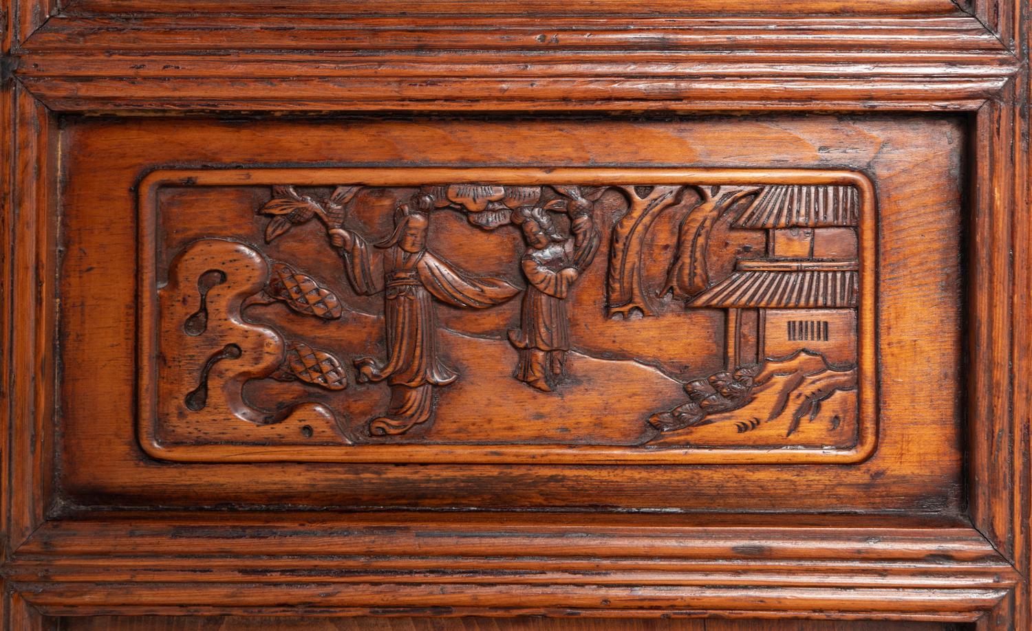 A Chinese Six Panel Hardwood Screen