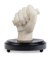 [LINCOLN, Abraham (1809-1865)]. VOLK, Leonard Wells, sculptor (1828-1895). A marble sculpture of Abraham Lincoln's right hand. Rome, 1869.